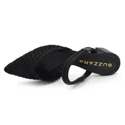 Mule de Salto Bloco Feminino Suzzara Preto 374061