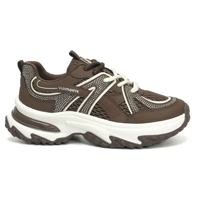 Tênis Casual Feminino Via Marte Marrom 339-003-16
