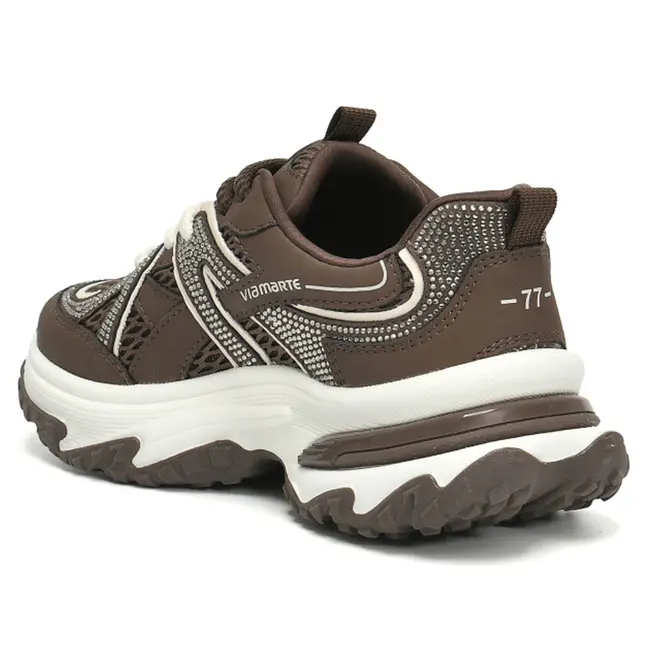 Tênis Casual Feminino Via Marte Marrom 339-003-16