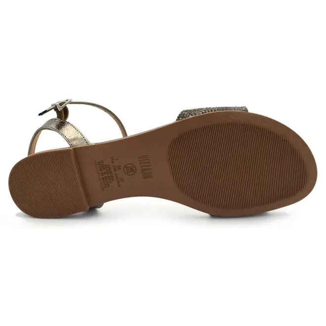 Sandália Rasteira Feminina Vizzano Prata 6371.1169.31950