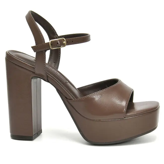 Sandália Plataforma Feminina Via Marte Marrom 401-005-01