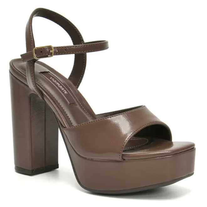 Sandália Plataforma Feminina Via Marte Marrom 401-005-01