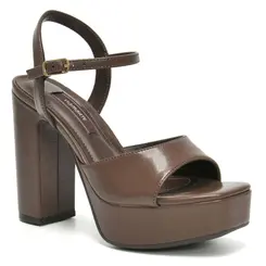 Sandália Plataforma Feminina Via Marte Marrom 401-005-01