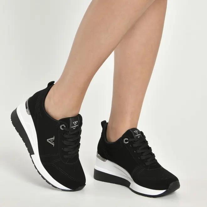 Tênis Anabela Feminino Via Marte Preto 046-023-01