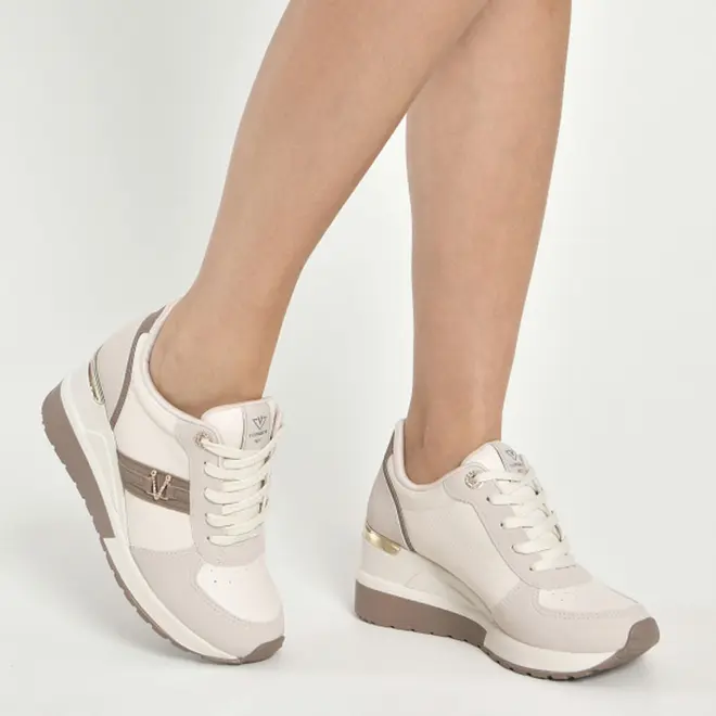 Tênis Anabela Feminino Via Marte Creme 046-027-20