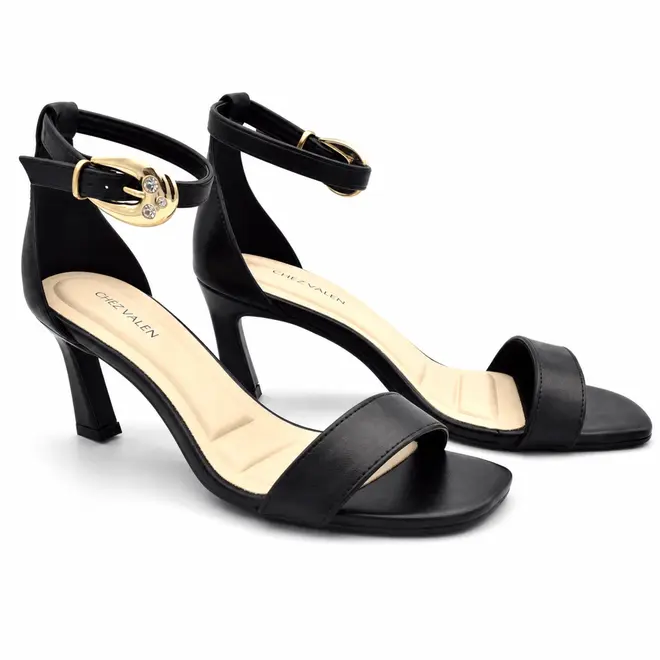 Sandália de Salto Feminina Cazzualen Preto T7533-224