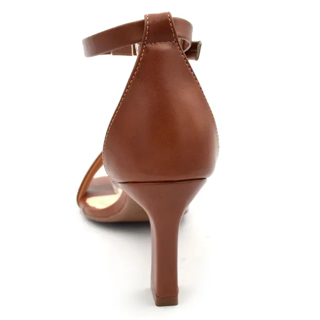 Sandália de Salto Feminina Cazzualen Marrom T7533-224