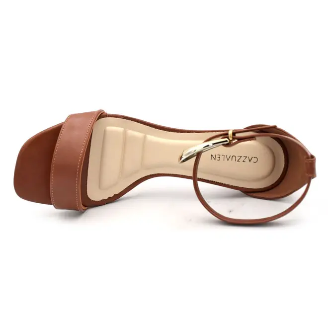 Sandália de Salto Feminina Cazzualen Marrom T7533-224