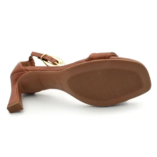 Sandália de Salto Feminina Cazzualen Marrom T7533-224