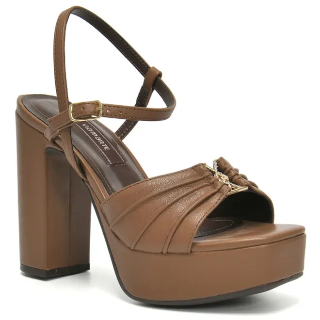 Sandália Plataforma Feminina Via Marte Marrom 401-003-01