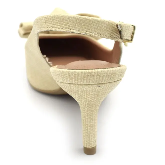 Scarpin Slingback Feminino Vizzano Creme 1456.115.31519
