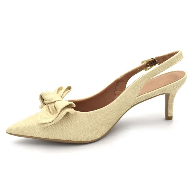 Scarpin Slingback Feminino Vizzano Creme 1456.115.31519