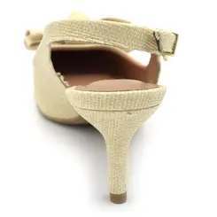 Scarpin Slingback Feminino Vizzano Creme 1456.115.31519