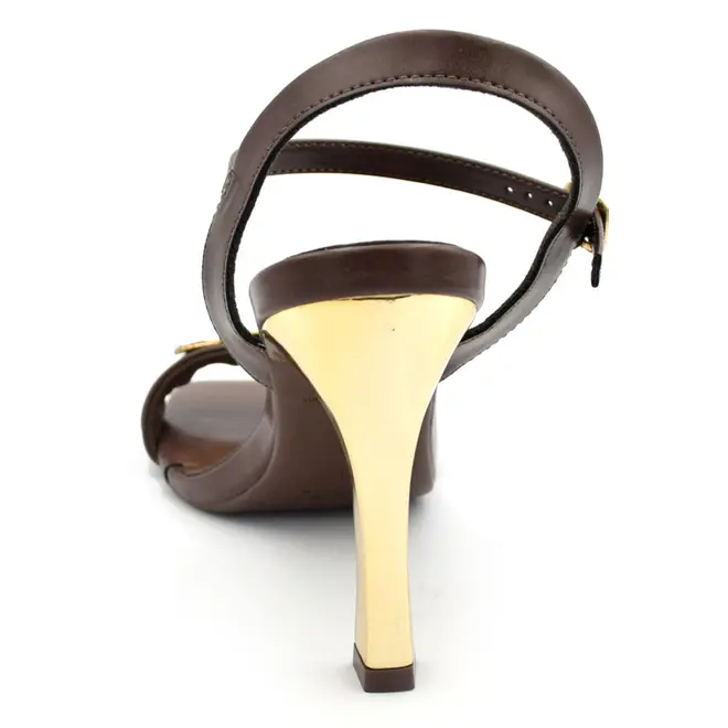 Sandália de Salto Feminina Cazzualen Marrom T8643-403