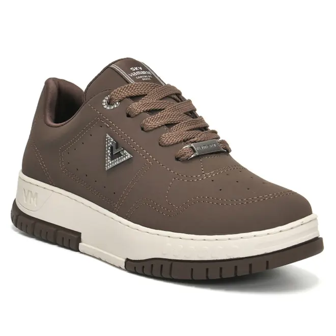 Tênis Casual Feminino Via Marte Marrom 219-017-12