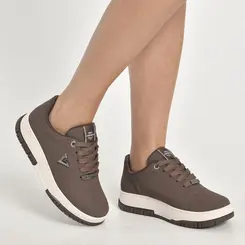 Tênis Casual Feminino Via Marte Marrom 219-017-12