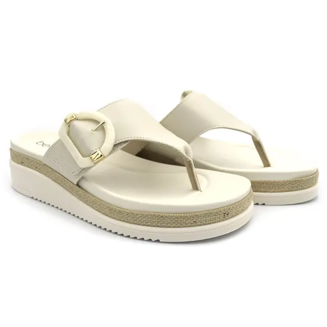 Tamanco Anabela Feminino Beira Rio Off White 8575.106.9569