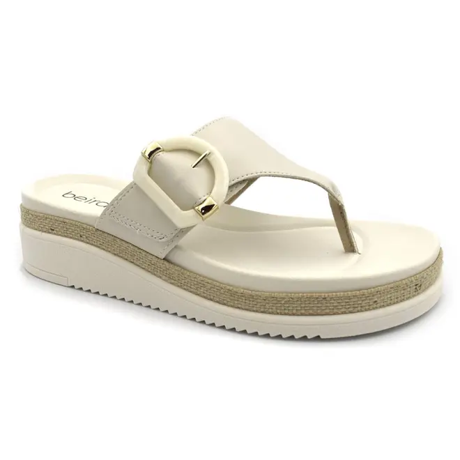 Tamanco Anabela Feminino Beira Rio Off White 8575.106.9569