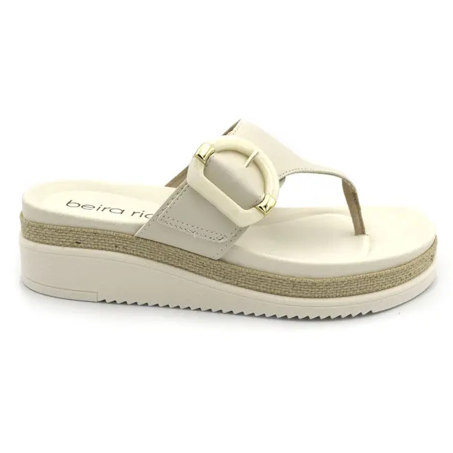 Tamanco Anabela Feminino Beira Rio Off White 8575.106.9569
