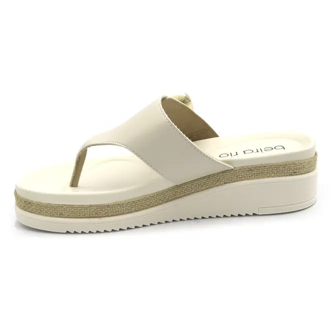 Tamanco Anabela Feminino Beira Rio Off White 8575.106.9569