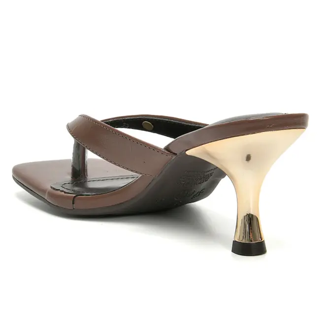Tamanco de Salto Feminino Via Marte Marrom 399-003-02