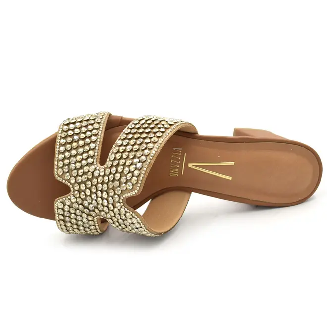 Tamanco de Salto Bloco Feminino Vizzano Bege 6291.1196.30758