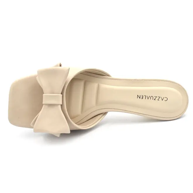 Tamanco de Salto Feminino Cazzualen Creme T3533-141