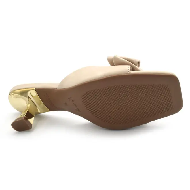 Tamanco de Salto Feminino Cazzualen Creme T3533-141