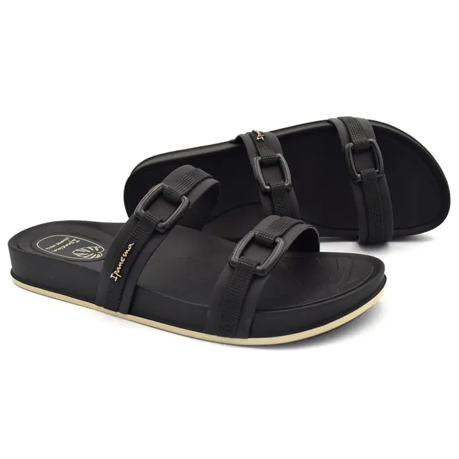 Chinelo Slide Feminino Ipanema Shine Preto 27571