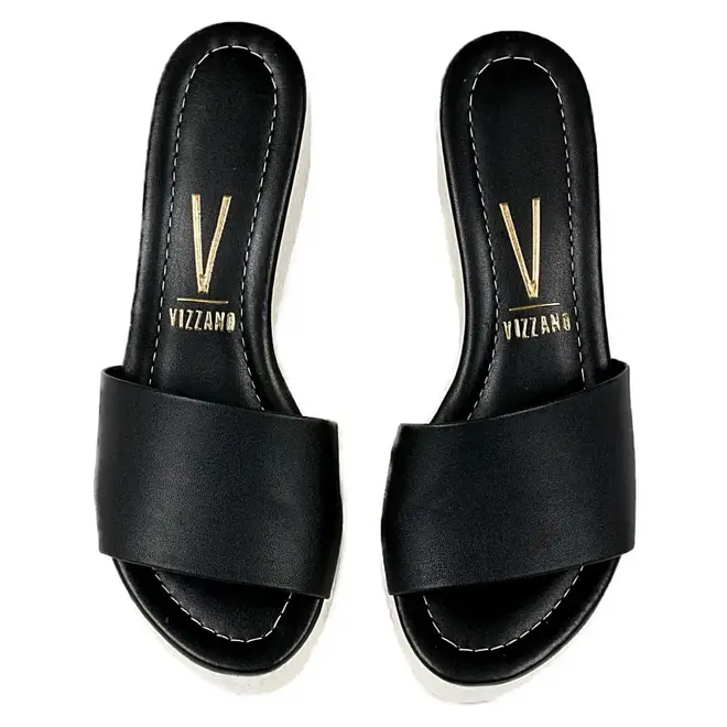 Tamanco Plataforma Vizzano Robust Preto e Branco Feminino