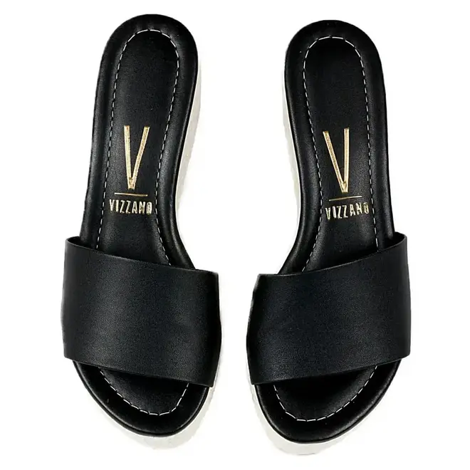 Tamanco Plataforma Vizzano Robust Preto e Branco Feminino