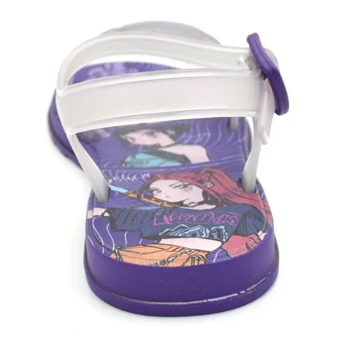 Papete de Menina Guerreira Time com Bastão Roxo 23342