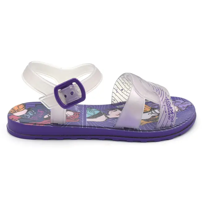 Papete de Menina Guerreira Time com Bastão Roxo 23342