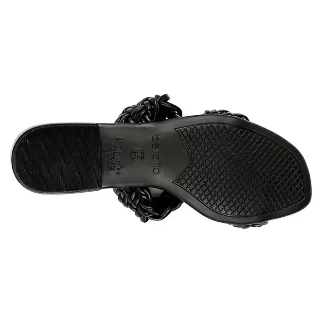 Tamanco Flat Beira Rio Tranças Preto Feminino