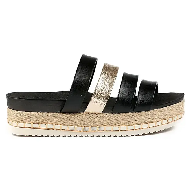 Tamanco Flatform Beira Rio Liso Preto Feminino