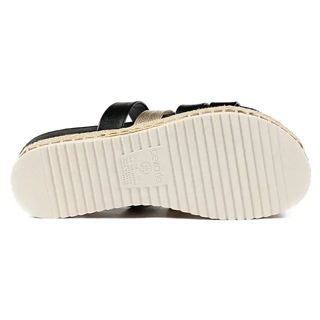 Tamanco Flatform Beira Rio Liso Preto Feminino
