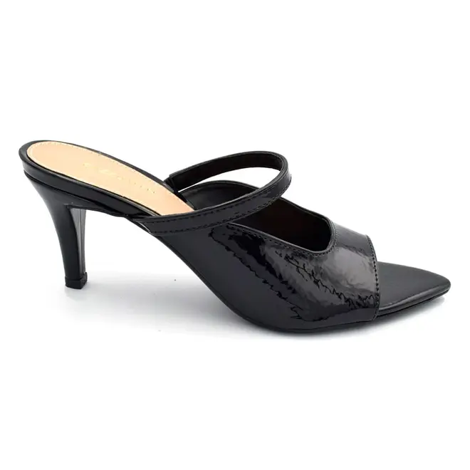 Tamanco de Bico Folha e Salto Feminino Cazzualen Preto 141.1130