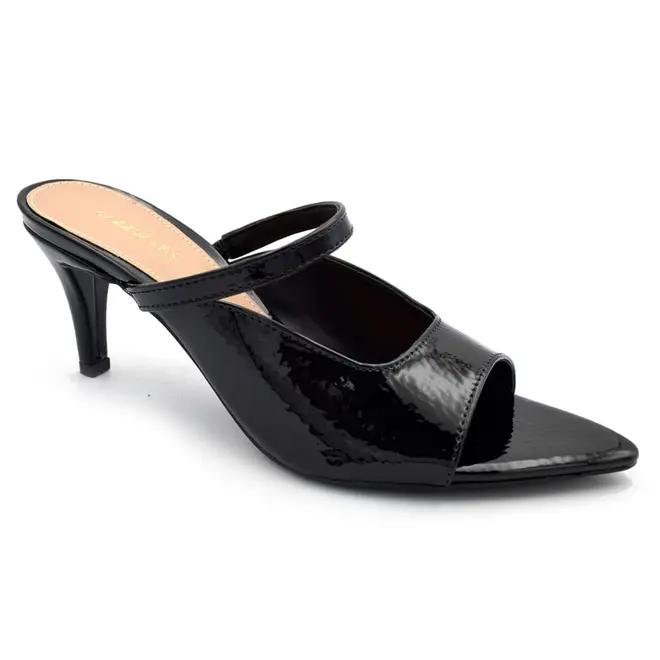 Tamanco de Bico Folha e Salto Feminino Cazzualen Preto 141.1130