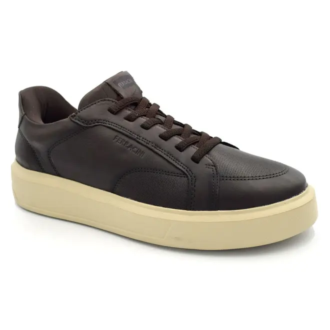 Tênis de Couro Masculino Ferracini Flip Marrom 9110