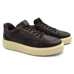 Tênis de Couro Masculino Ferracini Flip Marrom 9110