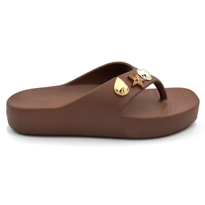 Chinelo Feminino Zaxy Zen Marrom 19361
