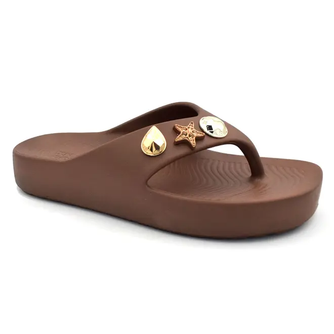 Chinelo Feminino Zaxy Zen Marrom 19361