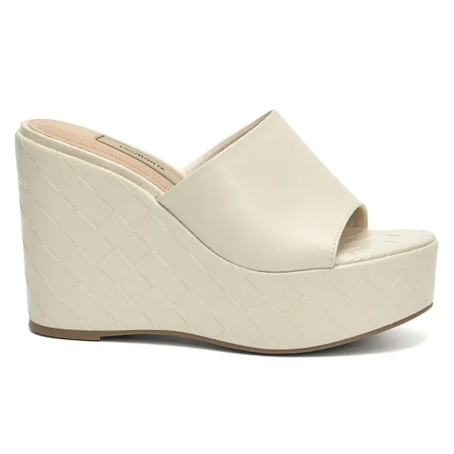 Tamanco Plataforma Feminino Via Marte Off White 404-010-01