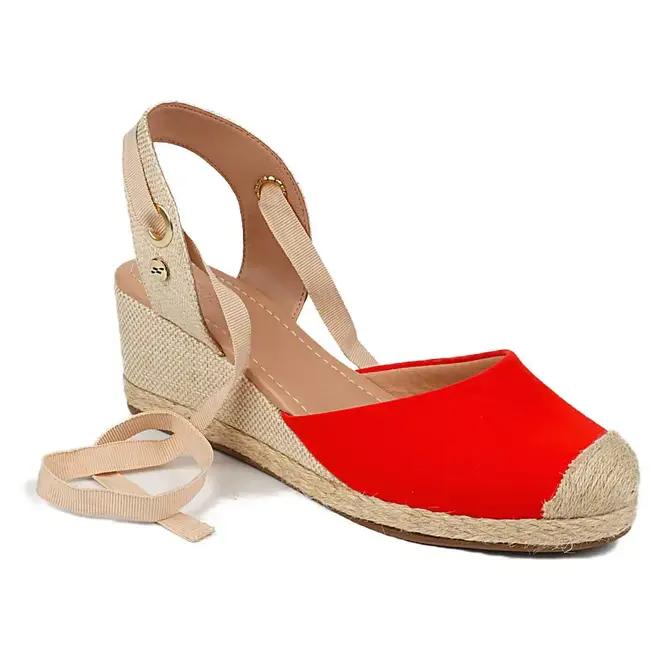 Sandália Itapuã Anabela Espadrille Feminino Vermelho