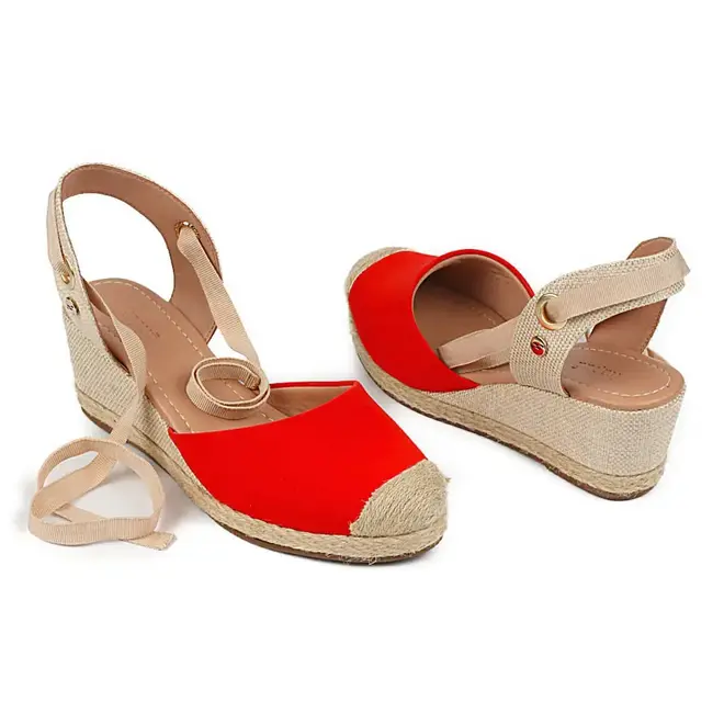 Sandália Itapuã Anabela Espadrille Feminino Vermelho