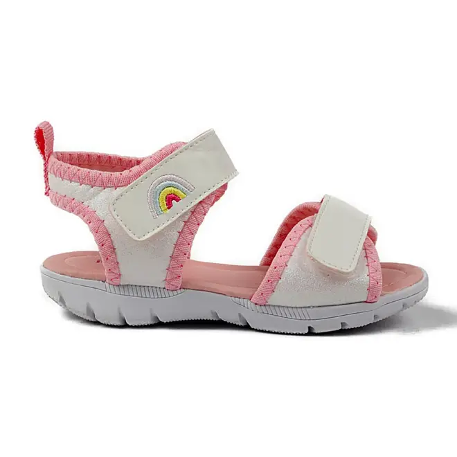Sandália Papete Infantil Feminina Itapuã - Branca/Rosa