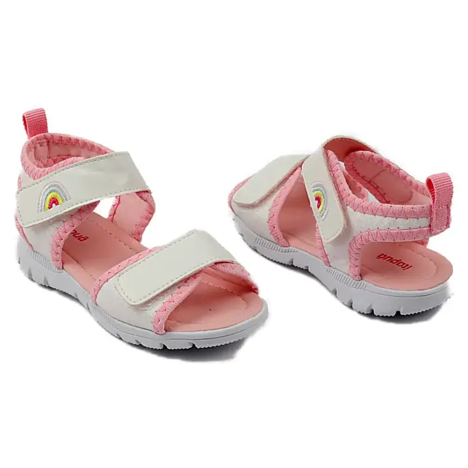 Sandália Papete Infantil Feminina Itapuã - Branca/Rosa