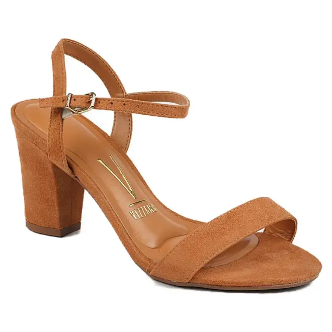 Sandália Vizzano Salto Grosso Camel Feminino