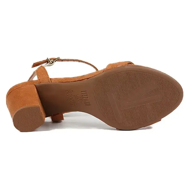 Sandália Vizzano Salto Grosso Camel Feminino