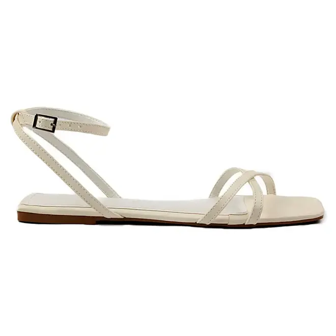 Sandália Itapuã Flat Tiras Feminino Branco